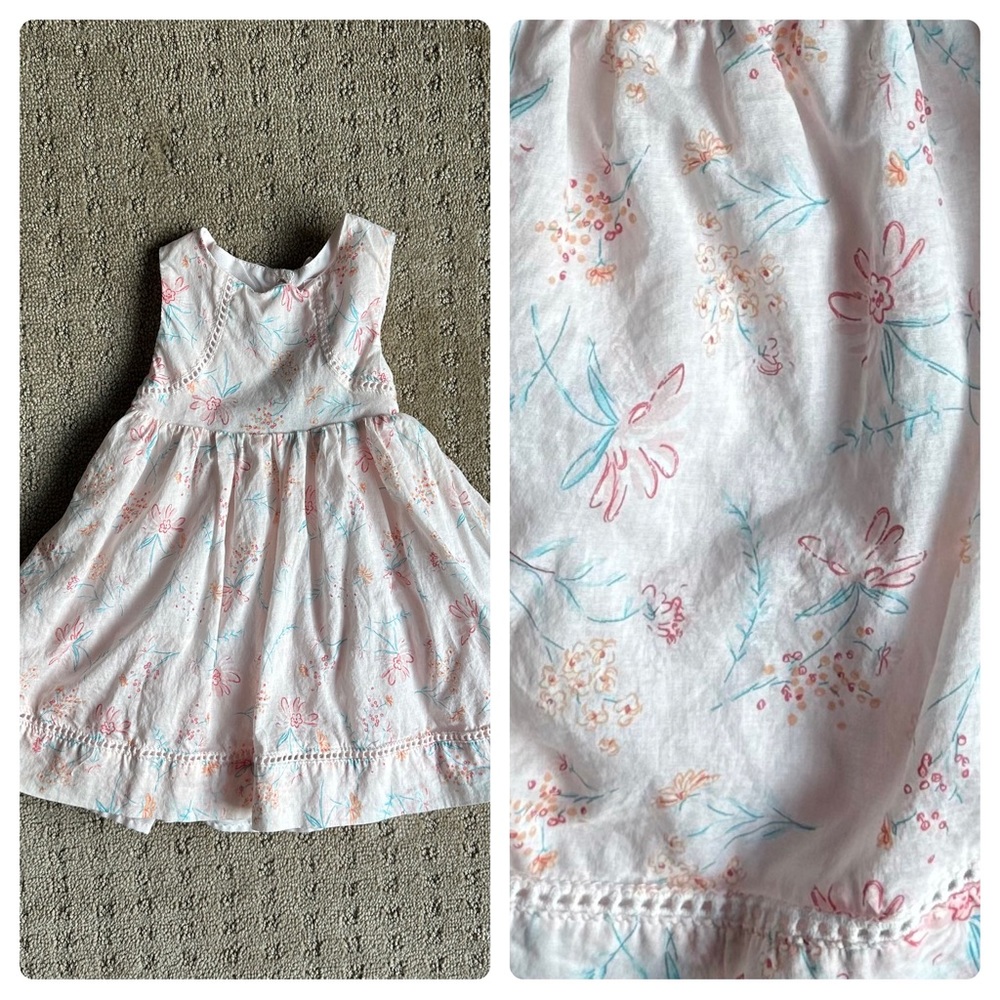Tommy Bahama baby pink floral dress 12-18 months - Picture 2 of 6